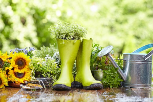 Sustainable garden practices with composting and rainwater harvesting in Walthamstow.